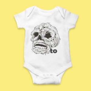 Camiseta calavera peces - custom-baby-body-450x450