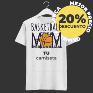 Camiseta Mamá Baloncesto - Camiseta blanca con logo