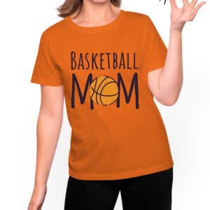 Camiseta Mamá Baloncesto - Camiseta naranja con logo