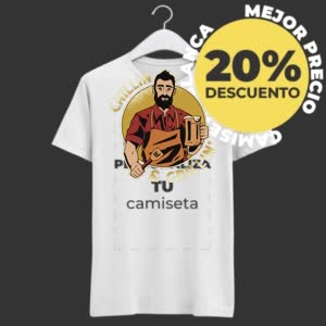 Camiseta Bebiendo y de Barbacoa - Camiseta blanca con logo