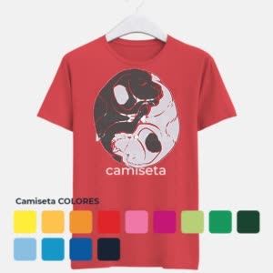 Camiseta Ying Yang  de Perros - Camiseta COLORES con logo