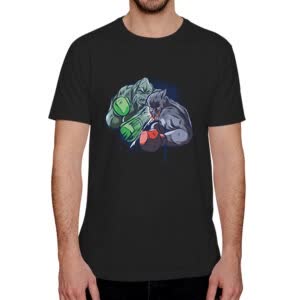 Camiseta Animal Boxing - Camiseta negra con logo