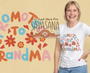 camiseta sólo estoy aquí para savasana - Camiseta personalizada con logo