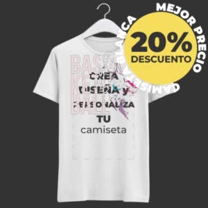 Camiseta Baloncesto player - Camiseta blanca con logo