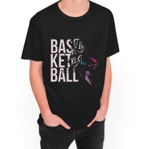 Camiseta Baloncesto player - Camiseta negra con logo