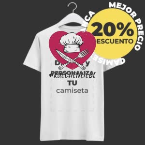 Camiseta Amor Por La Cocina - Camiseta blanca con logo