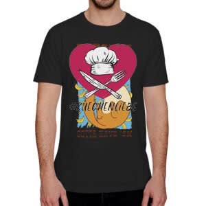 Camiseta Amor Por La Cocina - Camiseta negra con logo