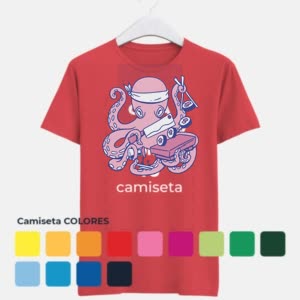 Camiseta Pulpo Cocinero - Camiseta COLORES con logo