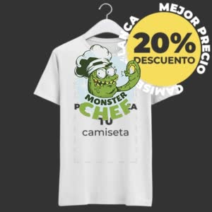 Camiseta Chef Monstruo - Camiseta blanca con logo