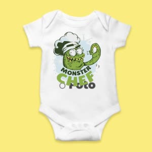 Camiseta Chef Monstruo - custom-baby-body-450x450