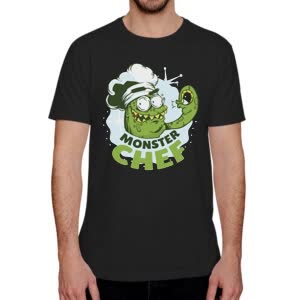 Camiseta Chef Monstruo - Camiseta negra con logo