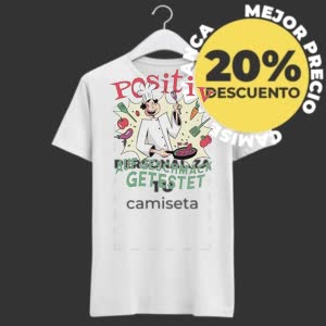 Camiseta Cocinero Positivo - Camiseta blanca con logo