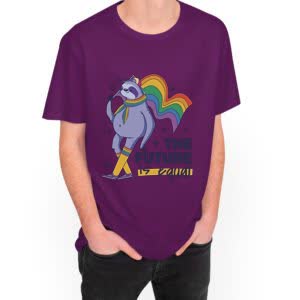 Camiseta el futuro es igualdad - Camiseta purpura con logo