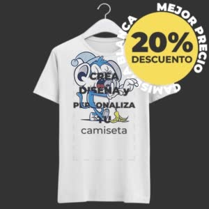 Camiseta Mono sonambulo - Camiseta blanca con logo