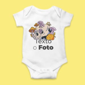 Camiseta Hongos y calavera - custom-baby-body-450x450