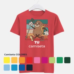 Camiseta perezoso senderismo - Camiseta COLORES con logo