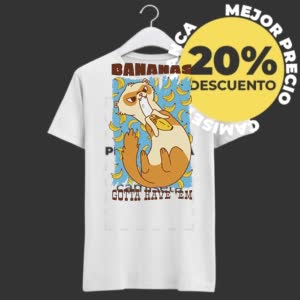 Camiseta Hurón Amante Del Plátano - Camiseta blanca con logo