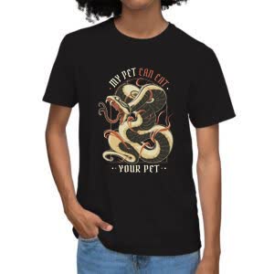 Camiseta mi mascota come tu mascota - Camiseta negra con logo