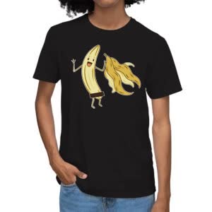 Camiseta steap trease Platano - Camiseta negra con logo