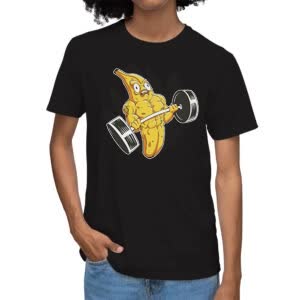 Camiseta Platano Gym - Camiseta negra con logo