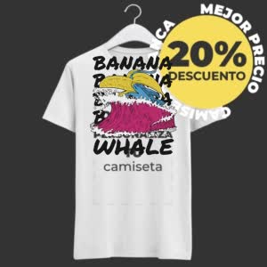 Camiseta Ballena Bananera - Camiseta blanca con logo