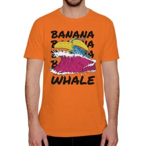 Camiseta Ballena Bananera - Camiseta naranja con logo