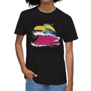 Camiseta Ballena Bananera - Camiseta negra con logo