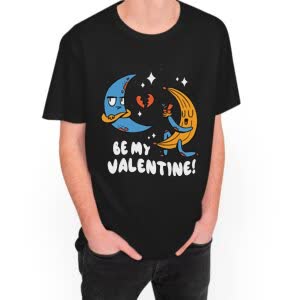 Camiseta Dia De San Valentin Banano - Camiseta negra con logo