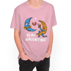 Camiseta Dia De San Valentin Banano - Camiseta rosa con logo