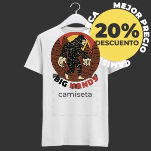 Camiseta Bigfoot Tiene Manos Grandes - Camiseta blanca con logo