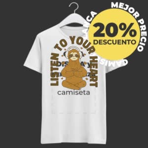 camiseta Escucha a tu Corazón - Camiseta blanca con logo