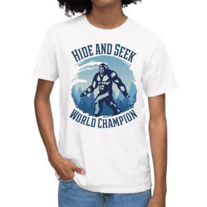 Camiseta Campeón Del Mundo De Bigfoot - Camiseta blanca con logo