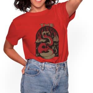 camiseta BURDEN TERROR - Camiseta roja con logo