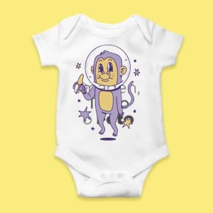 Camiseta Mono Astronauta Espacial - custom-baby-body-450x450