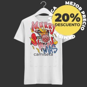 Camiseta Cesta de Baloncesto - Camiseta blanca con logo