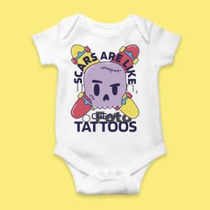 Camiseta Cicatrices son como Tatuajes baratos - custom-baby-body-450x450