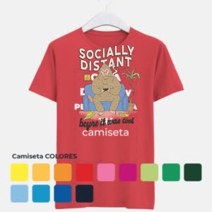 Camiseta Bigfoot Socialmente Distante - Camiseta COLORES con logo