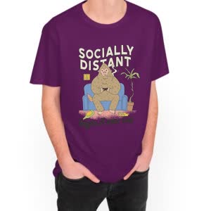 Camiseta Bigfoot Socialmente Distante - Camiseta purpura con logo