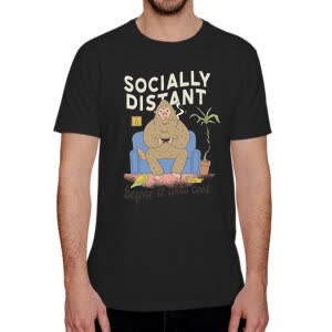 Camiseta Bigfoot Socialmente Distante - Camiseta negra con logo