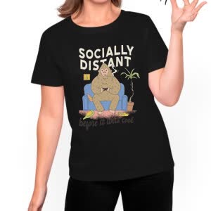 Camiseta Bigfoot Socialmente Distante - Camiseta negra con logo