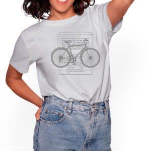 Camiseta Bicicleta Negra - Camiseta blanca con logo