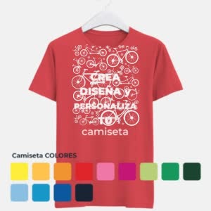 Camiseta roja para personalizar, varios colores disponibles.