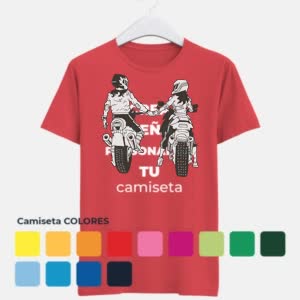 Camiseta Pareja de motoristas - Camiseta COLORES con logo