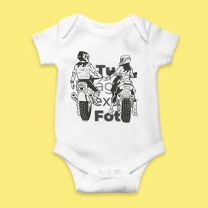 Camiseta Pareja de motoristas - custom-baby-body-450x450