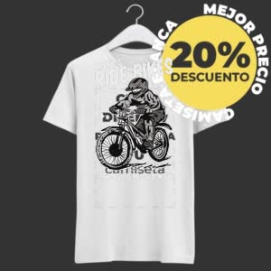 Camiseta Ciclista Nacido Para Montar - Camiseta blanca con logo