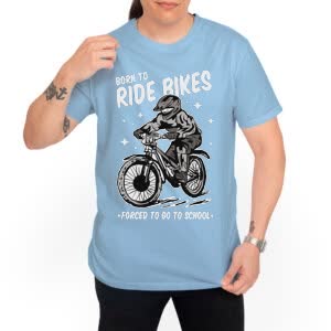 Camiseta Ciclista Nacido Para Montar - Camiseta celeste con logo