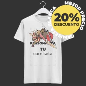 Camiseta Gladiador Baloncesto - Camiseta blanca con logo