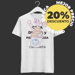 Camiseta Bebida kitty - Camiseta blanca con logo