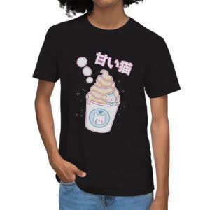 Camiseta Bebida kitty - Camiseta negra con logo