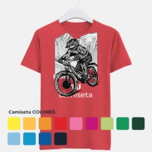 Camiseta Ciclista En Las Montañas - Camiseta COLORES con logo